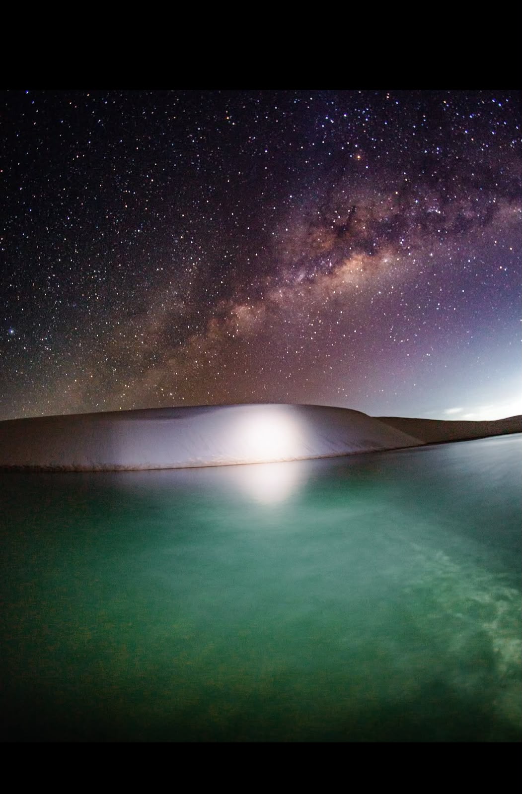 Céu estrelado nas dunas dos Lençóis Maranhenses
